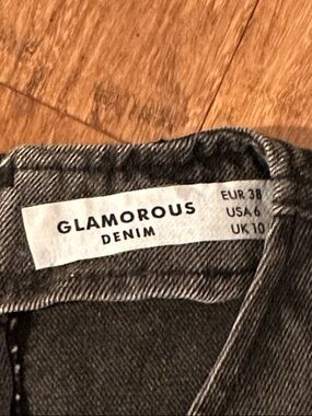 Glamorous Women's Washed Black Denim Jeans